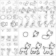 Cute animal drawings easy step by step for kids. How To Draw Easy Animal Figures In Simple Steps