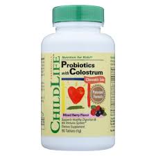 Childlife Probiotics Plus Colostrum Chewable Tablets Berry 90 Ct White Probiotics Mixed Berries Liquid Vitamins