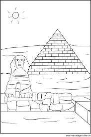 Ausmalbilder Von Pyramiden Und Sphix