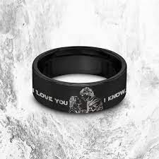 I Love You I Know Ring Couple Rings Star Wars Rings Han Etsy Star Wars Ring Rose Gold Engagement Ring Vintage Vintage Engagement Rings