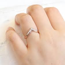 Tiara Diamond Ring In Rose Gold Curved Plain Band Diamond Wedding Bands Gold Ring Designs Rose Gold Engagement Ring