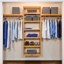 An unorganized messy closet often spills into the rest your space. John Louis Home 16 W Deep Solid Wood Deluxe Closet System Reviews Wayfair Closet System Closet Organizing Systems Closet Layout