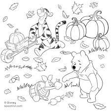 These fall coloring pages are a great way to help your child celebrate the fall. Winnie The Pooh And Friends Fall Coloring Page Fall Coloring Pages Thanksgiving Coloring Pages Disney Coloring Pages