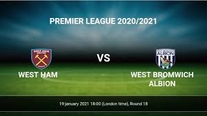 The hammers must therefore fear relegation. West Ham Vs West Bromwich Albion H2h 19 Jan 2021 Head To Head Stats Prediction
