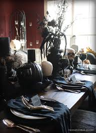 Gothic interior colors and materials. Halloween Dinner Party Gothic Entertaining Me And Annabel Lee
