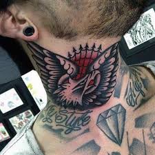 Explore more tattoo ideas on positivefox.com #animalnecktattoosformen #backnecktattoo #necktattooformen #necktattoos #necktattoosmall #sidenecktattoos. 50 Traditional Neck Tattoos For Men Old School Ink Ideas