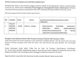 Beliau berkata, menjadi keutamaan tnb untuk memulihkan bekalan elektrik melibatkan ppv serta 40 pusat simpanan vaksin (psv) jika berlaku sebarang masalah melibatkan gangguan bekalan elektrik. Jpk Angsana Ø¹Ù„Ù‰ ØªÙˆÙŠØªØ± Notis Gangguan Bekalan Elektrik Sementara Dimaklumkan Bahawa Akan Berlaku Gangguan Elektrik Jawatankuasa Perwakilan Kolej Tampil Terus Tindak Https T Co N1zbipzigv ØªÙˆÙŠØªØ±
