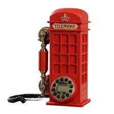 Retro Phone Booth Metal Landline Dial London Uk Corded Telephone Vintage Novelty By Homedealsdirect On Etsy Retro Phone Antique Phone Antique Telephone