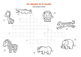 Grilles de mots croisés fléchés sudoku gratuites à remplir en ligne ou à imprimer. Les Animaux De La Savane Mots Croises Enfant A Imprimer Et Colorier