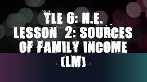 Tle 6 Lesson 2 Sources Of Family Income Lm Family Income Economics Lessons Lesson
