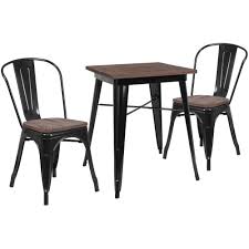 5 out of 5 stars with 1 ratings. 23 5sq Black Metal Table Set Ch Wd Tbch 15 Gg Restaurantfurniture4less Com