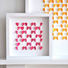 Decoracion Facil Manualidades Cuadros Con Corazones De Papel Manualidades Cuadros Para Decorar Bricolaje Del Dia De San Valentin