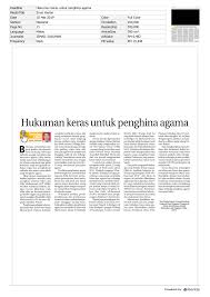 Suatu akta untuk meminda kanun keseksaan. Pdf Hukuman Keras Untuk Penghina Agama