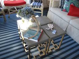 Love The Four Small Tables Grouped For A Large Coffee Table Large Coffee Tables Small Tables Table