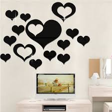 Find furniture & decor you love at hayneedle, where you can buy online while you explore our room designs and curated looks for tips, ideas & inspiration to help you along the way. 5 In 1 Love Shape Mirror Art Decor Wall Stickers Living Room Decoration Wall Decoration Sets Black Alexnld Com