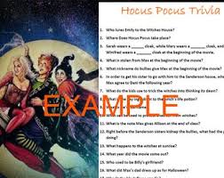How's your hocus pocus focus? Downloadable Trivia Etsy