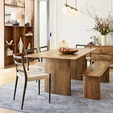 anton solid wood dining bench burnt wax