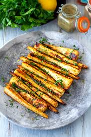 Give the onion a rough chop. Spiced Roasted Parsnips
