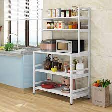 Belham living portica corner bakers rack alz629 corner wine. Buy Tribesigns 5 Tier Kitchen Bakers Rack With Hutch Industrial Microwave Oven Stand Free Standing Kitchen Utility Cart Storage Shelf Organizer White Online In Turkey B08r8l66b9