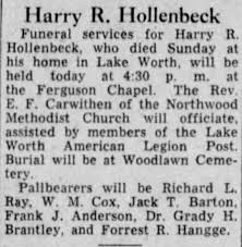 Harry Robinette Hollenbeck (1889-1944)