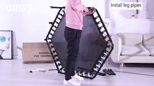 How to build a trampoline how to set up a trampoline by yourself solo round building a trampoline setting up a trampolineupper bouncesubscribe: Installation Mini Trampoline Ot064 Onetwofit Youtube