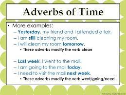 Adverbs of time tell us when an action happened. Adverb Of Time Examples Sentences Adverb Word Order Before After As When While Until As Soon As Since No Sooner Than As Long As Etc Eric Mulyono