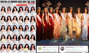 The miss universe 2020 winner is mexico's andrea meza. Miss India Pageant Comes Under Fire Over Lack Of Diversity Daily Mail Online