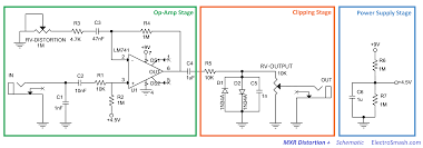 Jika tone control tersebut disupply dengan menggunakan arus masuk adaptor bipolar 24 volt, maka tegangan output ic haruslah 12 volt dengan cara pengukuran probe pcb tone parametic nya dibuat berdasarkan skema dari internet kah atau tone parametic dengan pcb yg udah jadi buatan pabrik? Electrosmash Mxr Distortion Circuit Analysis