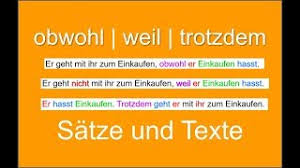 Kleine sätze, mit denen der gebrauch von trotzdem und obwohl geübt werden kann. Obwohl Weil Trotzdem B1 Ubungen Youtube