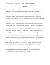 An absense of existence, a thing that has no existence. Pdf We Don T Talk About Feelings Or Struggles Like That White Men S Experiences Of Eating Disorders In The Workplace