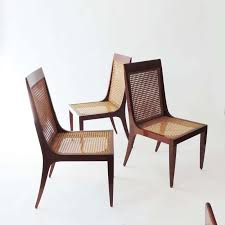Paolo Buffa Set Of Six Dining Chairs Wood And Original Double Sided Wicker 1950s Dining Chairs For Sale Dining Chairs Mid Century Modern Interior Design