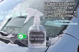 Ce Degivrant Maison Pour Pare Brise Fait Disparaitre La Glace En Quelques Secondes Faire Ses Produits Menagers Givre Faire Soi Meme