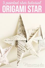How to make a christmas star out of a dollar bill. Folding 5 Pointed Origami Star Christmas Ornaments