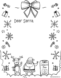 Letter To Santa Template The Best Ideas For Kids Santa Letter Template Santa Coloring Pages Santa Template