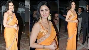 Katrina Kaif radiates ethereal beauty and steals hearts in stunning orange  saree | Fashion Trends - Hindustan Times