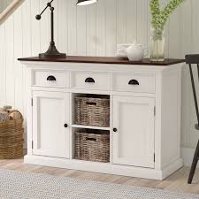 Amityville 49 Wide 3 Drawer Mahogany Wood Server Mahogany Wood Kitchen Furniture Beachcrest Home