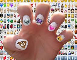 24 Ways To Channel Your Emojis In Style Emoji Nails Emoji Tattoo Nail Art Designs