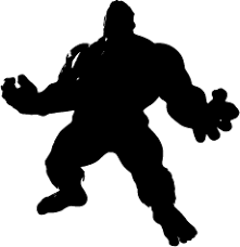 Hulk Silhouette Image 2 Png 230 237 Pixels Silhouette Superhero Silhouette Hulk Painting