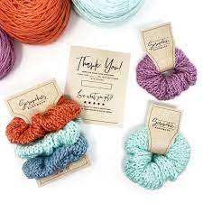Printable Scrunchie Tags And Display Templates Crochet Hair Accessories Hair Accessories Packaging Diy Hair Accessories