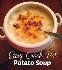 Easy Crockpot Potato Soup Recipe Yummly Recipe Potato Soup Crock Pot Easy Potato Soup Crock Pot Cooker Recipes