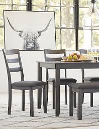 Bridson Dining Table And Chairs With Bench Set Of 6 Ashley Furniture Homestore Dining Table Setting Dining Table Chairs Transitional Dining Tables