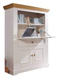 3475 x 3288 · jpeg. Sekretar Buro Schrank Milan 1 Klappe 2 Holzturen 1 Schublade Pinie Nordica Weiss Gewachst Casamia Wohnen