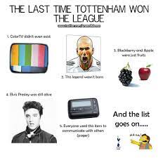 Arsenal finit deuxième du championnat en 1973, le club est alors sur le déclin et finit seulement 16 e en 1975 et 17 e en 1976, le plus mauvais classement depuis 40 ans. Arsenal Memes On Twitter The Last Time Tottenham Won The League Ha Ha Http T Co Kmcbgzos