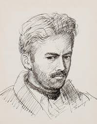 Clyde Follett Seavey Artist Self Portrait In Ink Portrait Drawing Portrait California College Of Arts