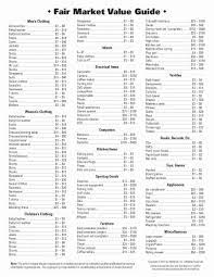 Donation Value Guide 2019 Spreadsheet Unique Goodwill Donation Spreadsheet Template 2017 Regarding Irs Tax Preparation Income Tax Worksheets