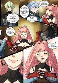 Rule 34 - 1boy 2girls Bisexual (female) Blue Hair Byleth (fire Emblem)  Byleth (fire Emblem) (male) Fire Emblem Fire Emblem: Three Houses Hand  Holding Heart-shaped Pupils Hetero Hilda Valentine Goneril Kinkymation Love