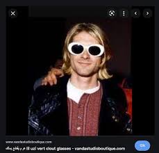 Fashion Kurt Cobain Clout Goggles Rapper Glasses Unisex Sunglasses White  Oval Au | Ebay