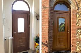 Maybe you would like to learn more about one of these? Installation D Une Porte D Entree En Pvc Chene Dore Cintree Rouen Seine Maritime 76 Ets Ecaux Baies