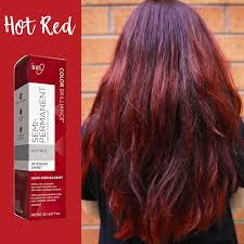 Look Red Hot In Hot Red Discover The Groundbreaking Ion Color Brilliance Semi Permanent C Semi Permanent Hair Color Ion Color Brilliance Colored Hair Tips