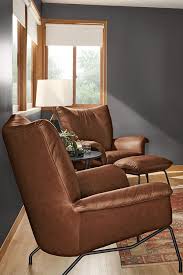 Paris Leather Chair Ottoman Modern Accent Lounge Chairs Modern Living Room Furniture Room Board Modern Furniture Living Room White Leather Chair Living Room Shades